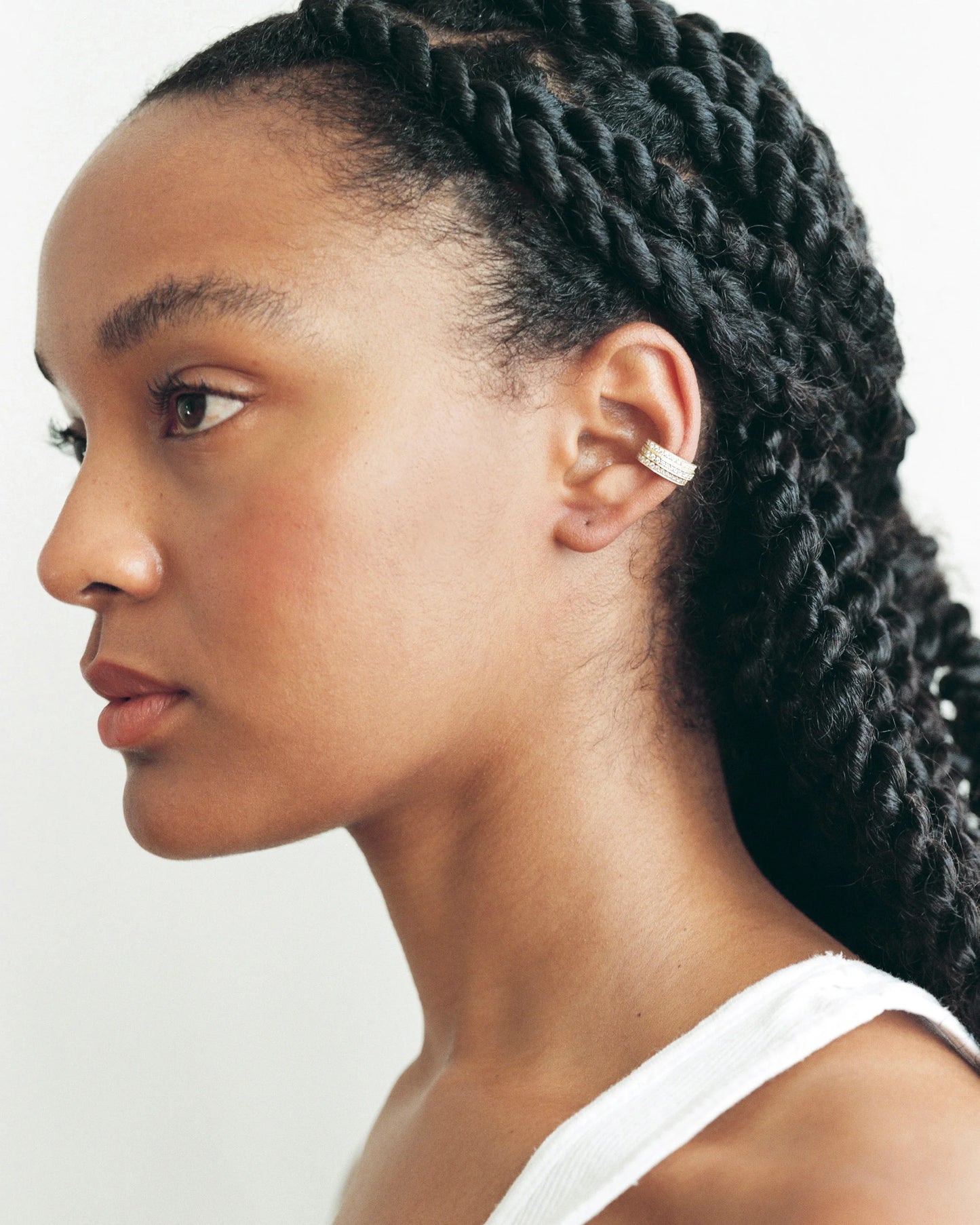 Pavé Diamond Ear Cuff 14k gold Jaclyn García Suárez