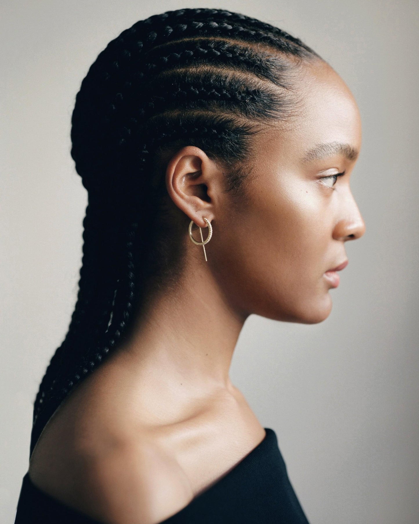 Small Gold Hoop Earrings | Diamond Hoop Earrings | Pave Hoops | JACLYN GARCÍA SUÁREZ Jewelry