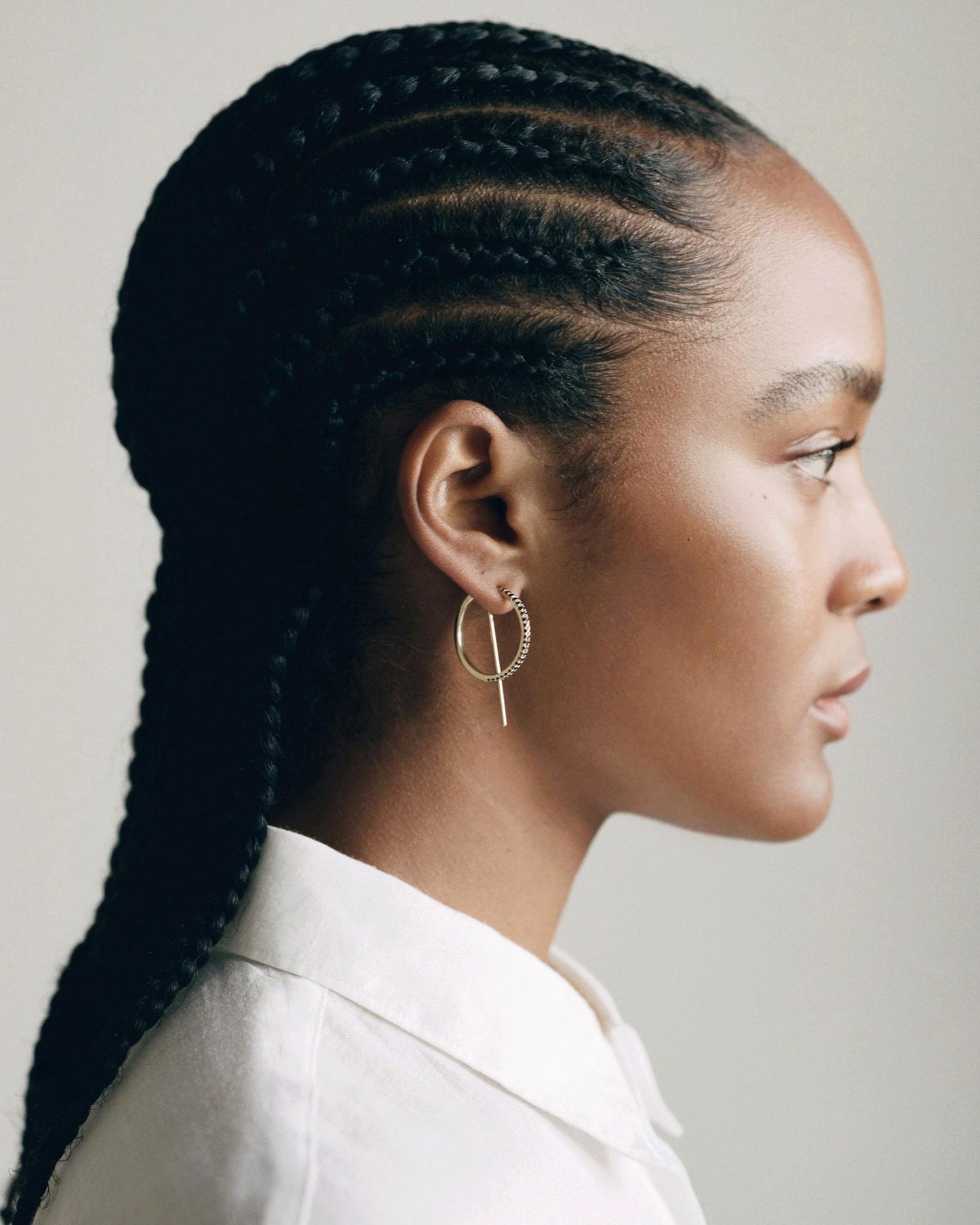 Diamond Gold Hoop Earrings | Pave Gold Hoop Earrings | 14k Gold Earrings | JACLYN GARCÍA SUÁREZ Jewelry