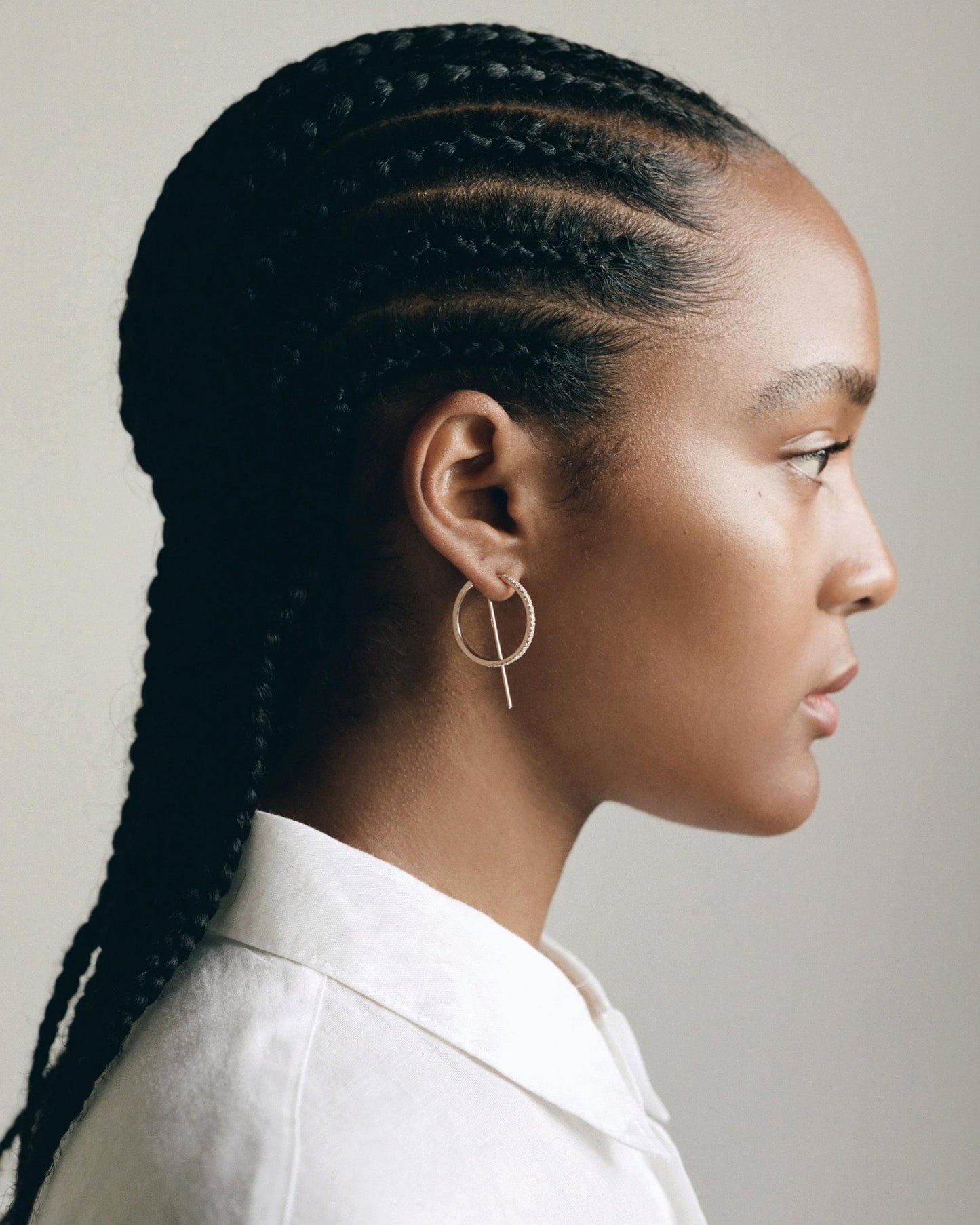 Rose Gold Diamond Hoop Earrings | Pave Hoop Earrings | Hand Made Jewelry | JACLYN GARCÍA SUÁREZ