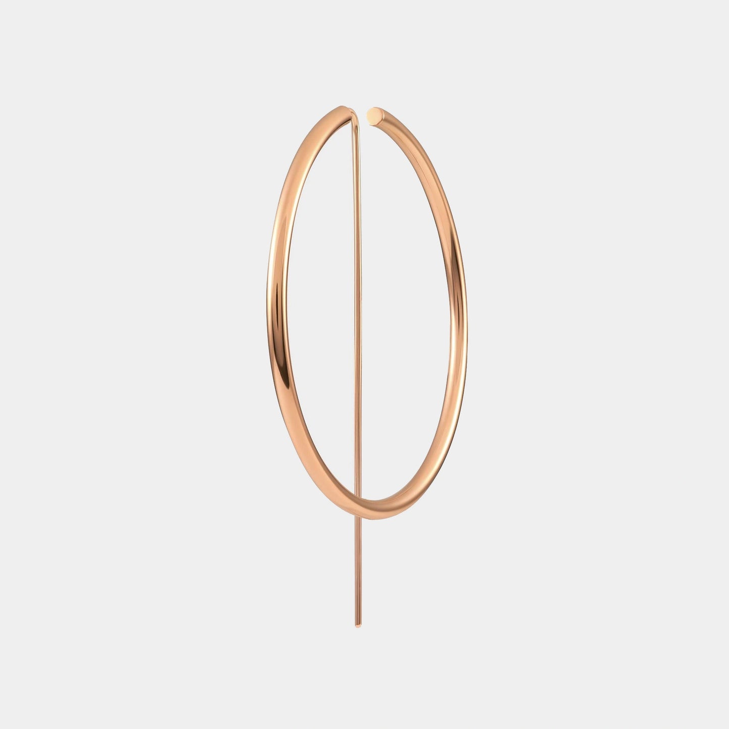 14k Rose Gold Large Hoop Earring | Fine Jewelry | JACLYN GARCÍA SUÁREZ Earrings