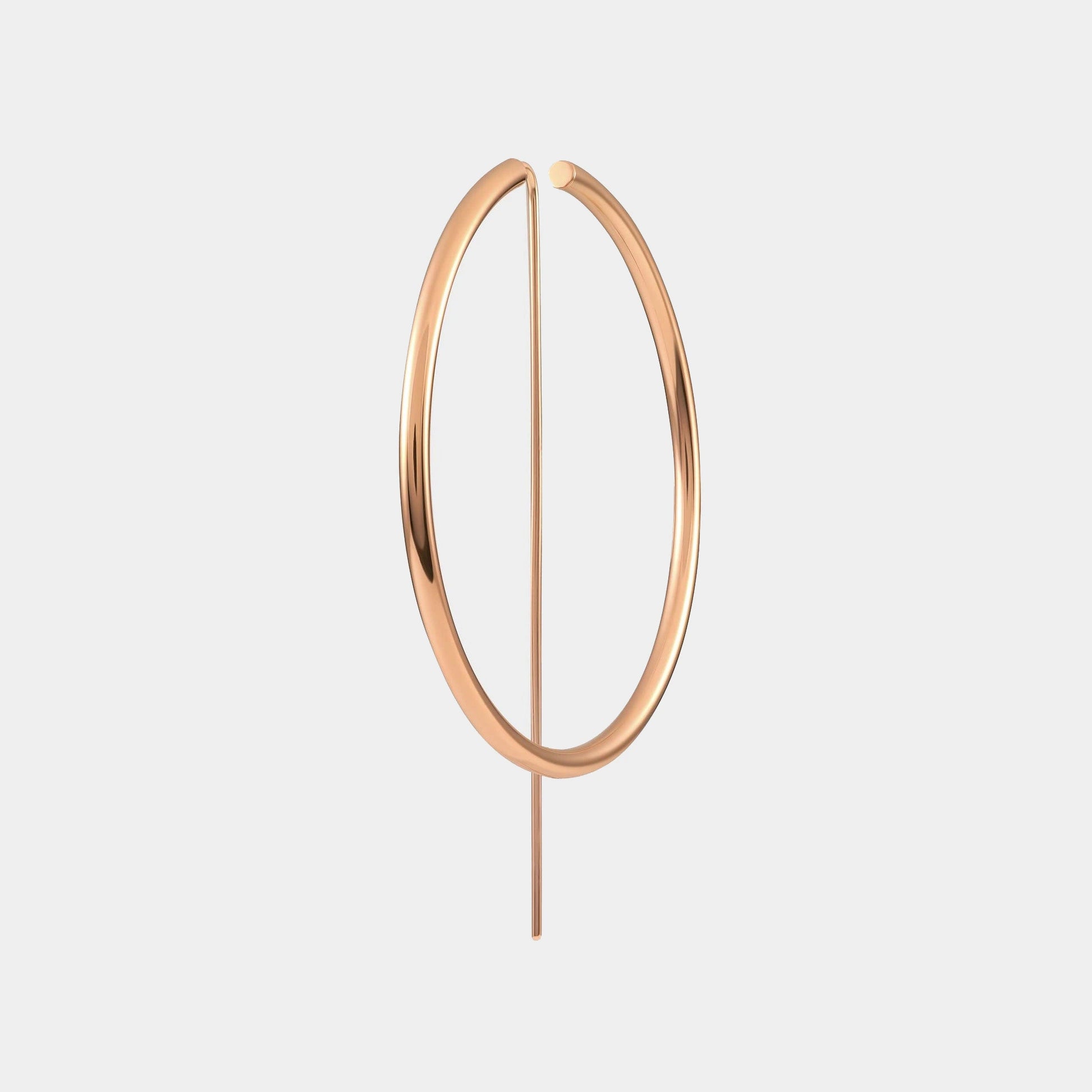 14k Rose Gold Large Hoop Earring | Fine Jewelry |  JACLYN GARCÍA SUÁREZ Earrings