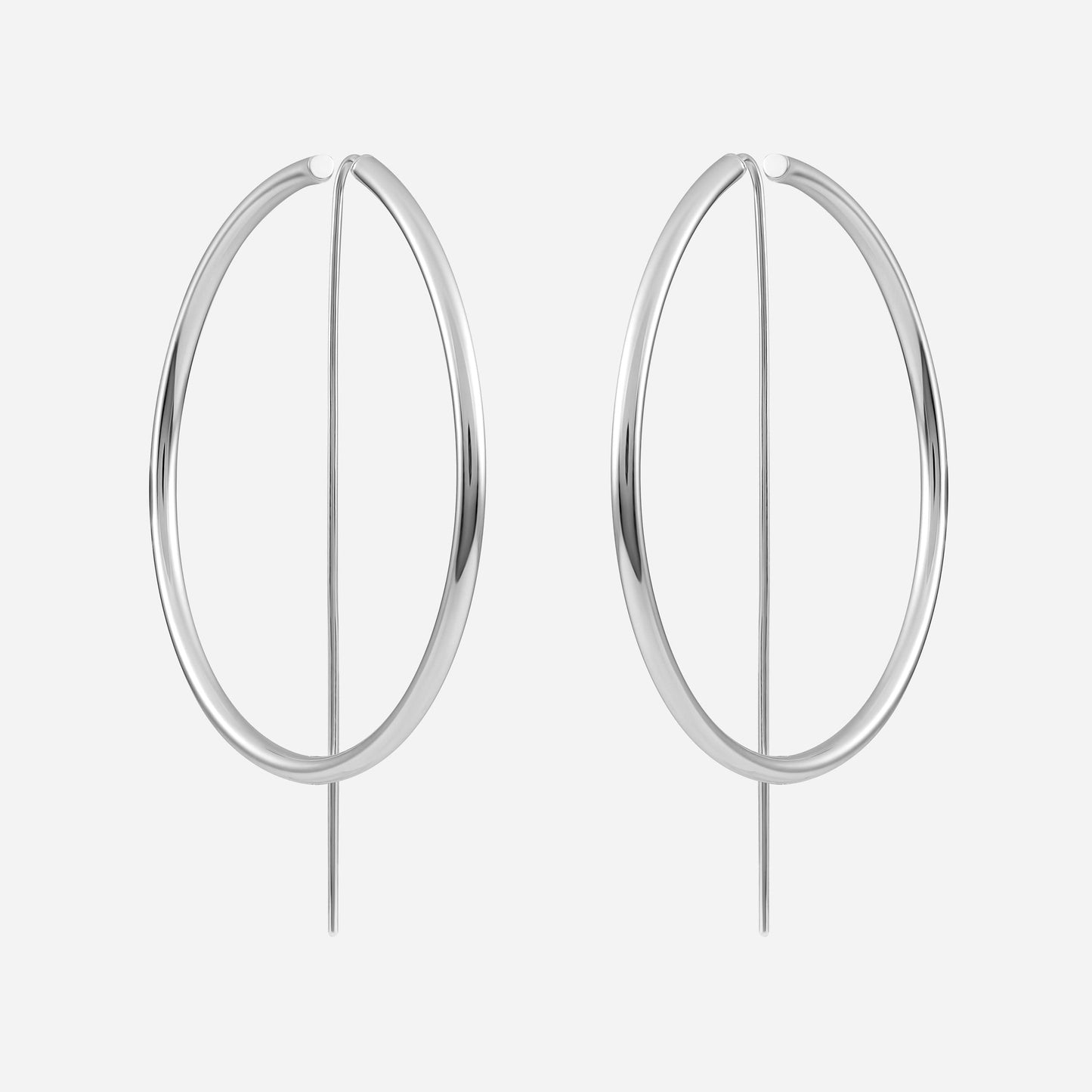 Sterling Silver Large Hoop Earrings | Oversized Earrings | JACLYN GARCÍA SUÁREZ