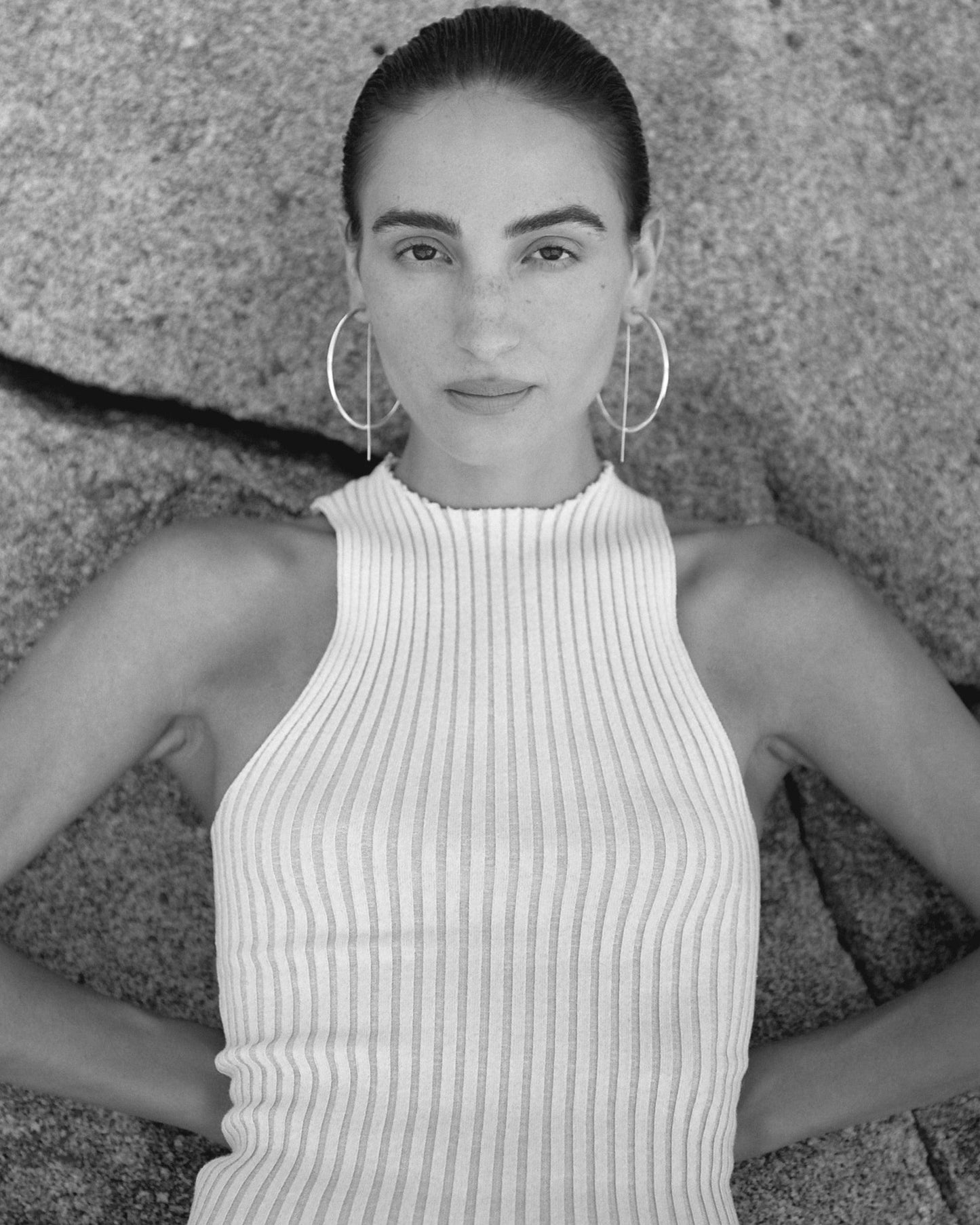 Silver Hoop Earrings | Large Hoop Earrings | Classic Earrings | JACLYN GARCÍA SUÁREZ Jewelry