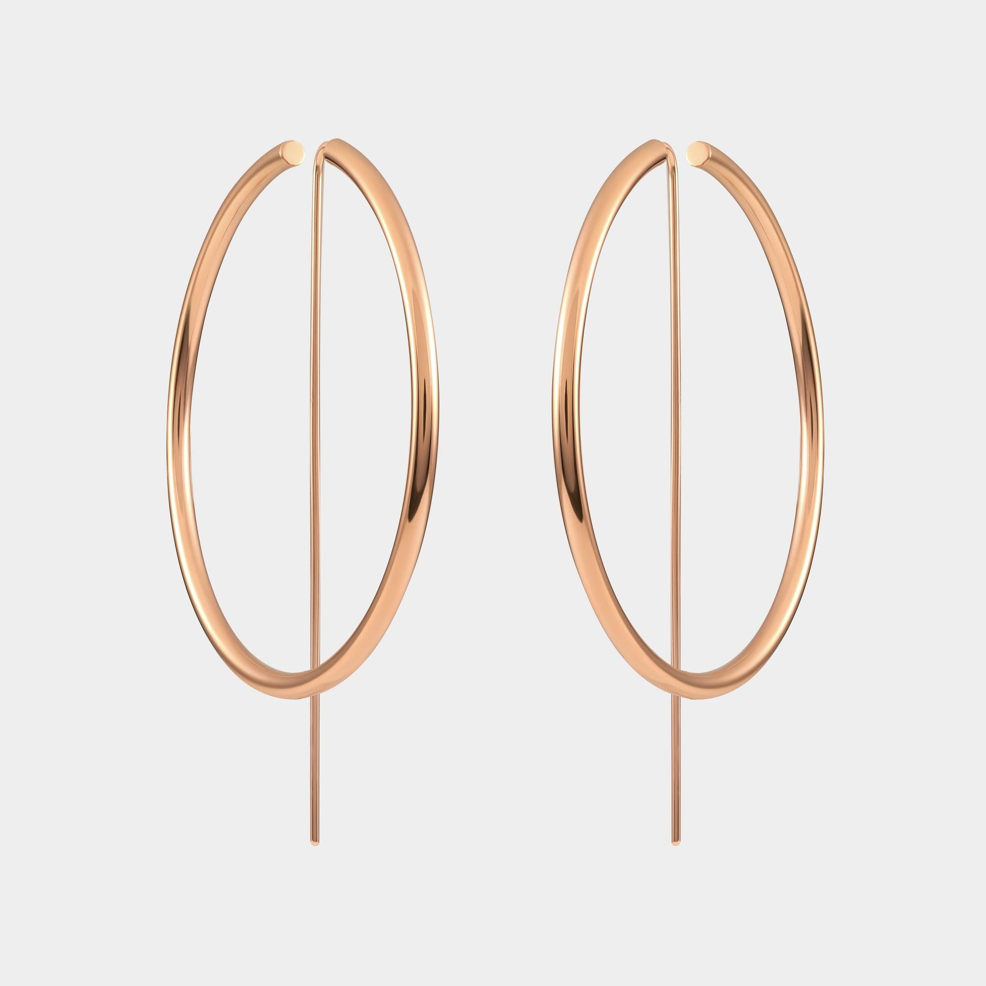 Rose Gold Large Hoop Earrings | Large Hoops | Oversized Earrings | JACLYN GARCÍA SUÁREZ Jewelry