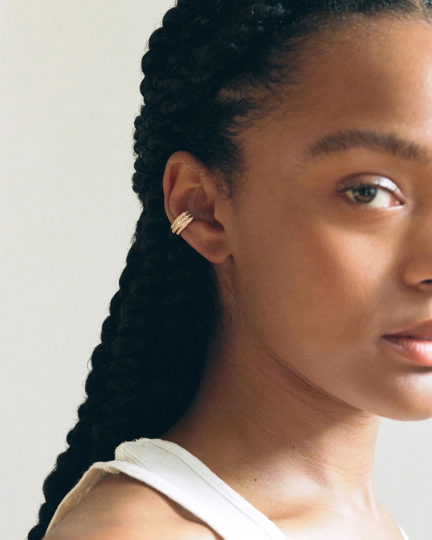 Diamond Deco Ear Cuff 14k Gold JACLYN GARC A SU REZ Jaclyn