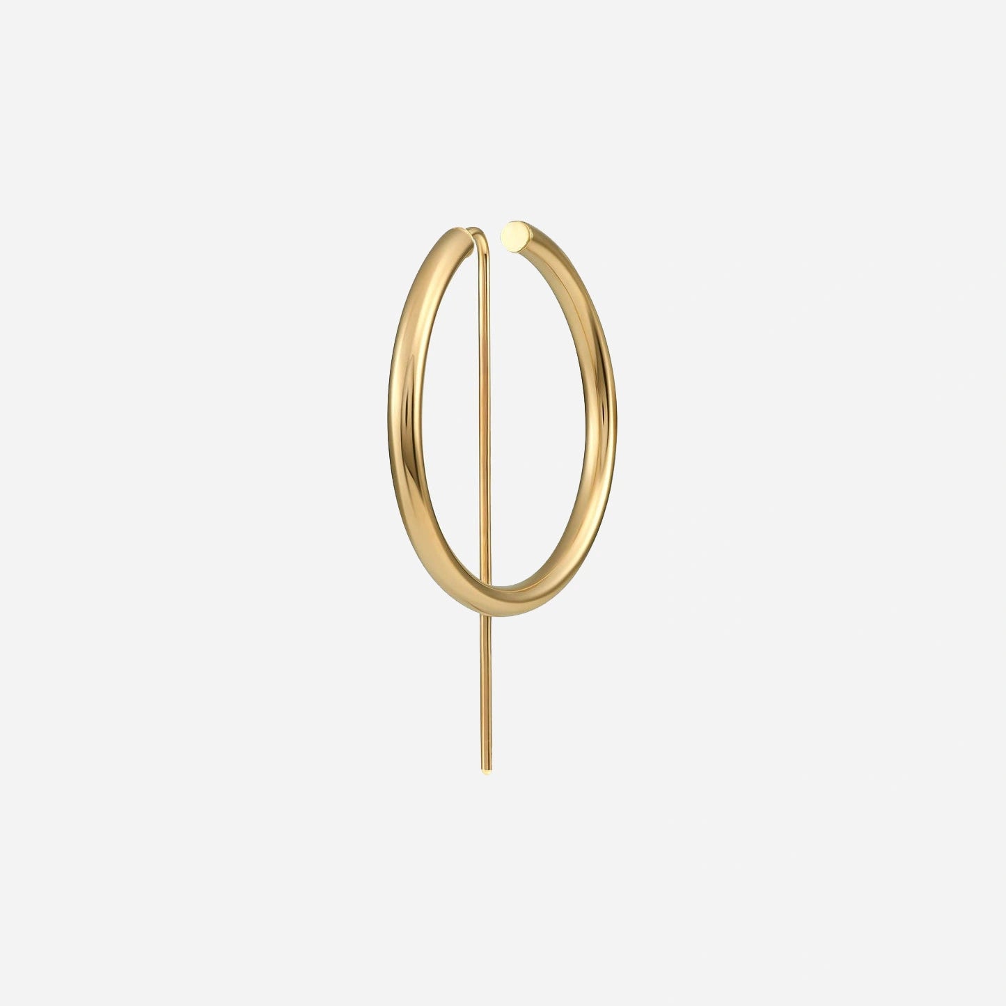 14k Gold Hoop Earring | Minimalist Earrings | JACLYN GARCÍA SUÁREZ Earrings