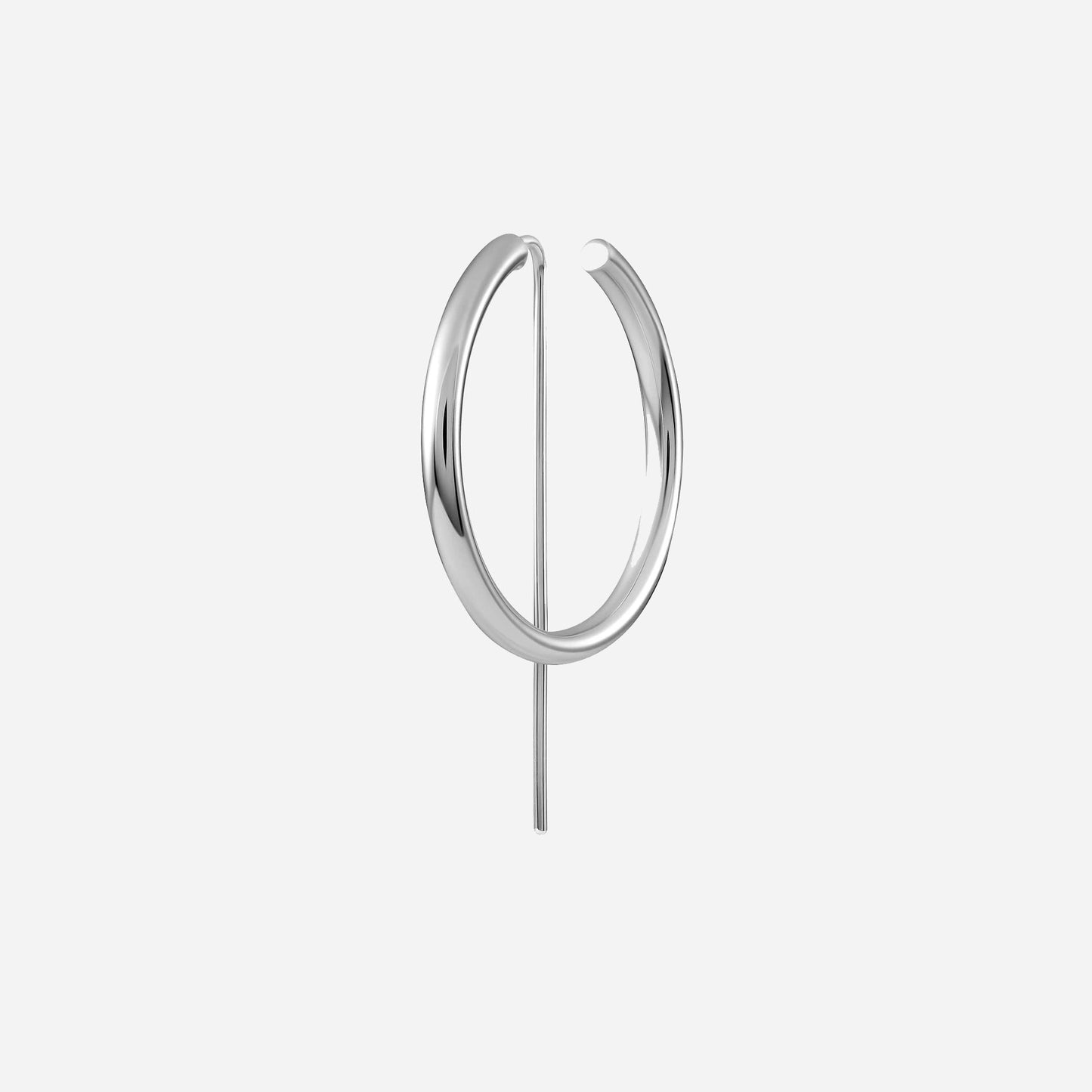 Sterling Silver Hoop Earring | Minimalist Earrings | JACLYN GARCÍA SUÁREZ Earrings
