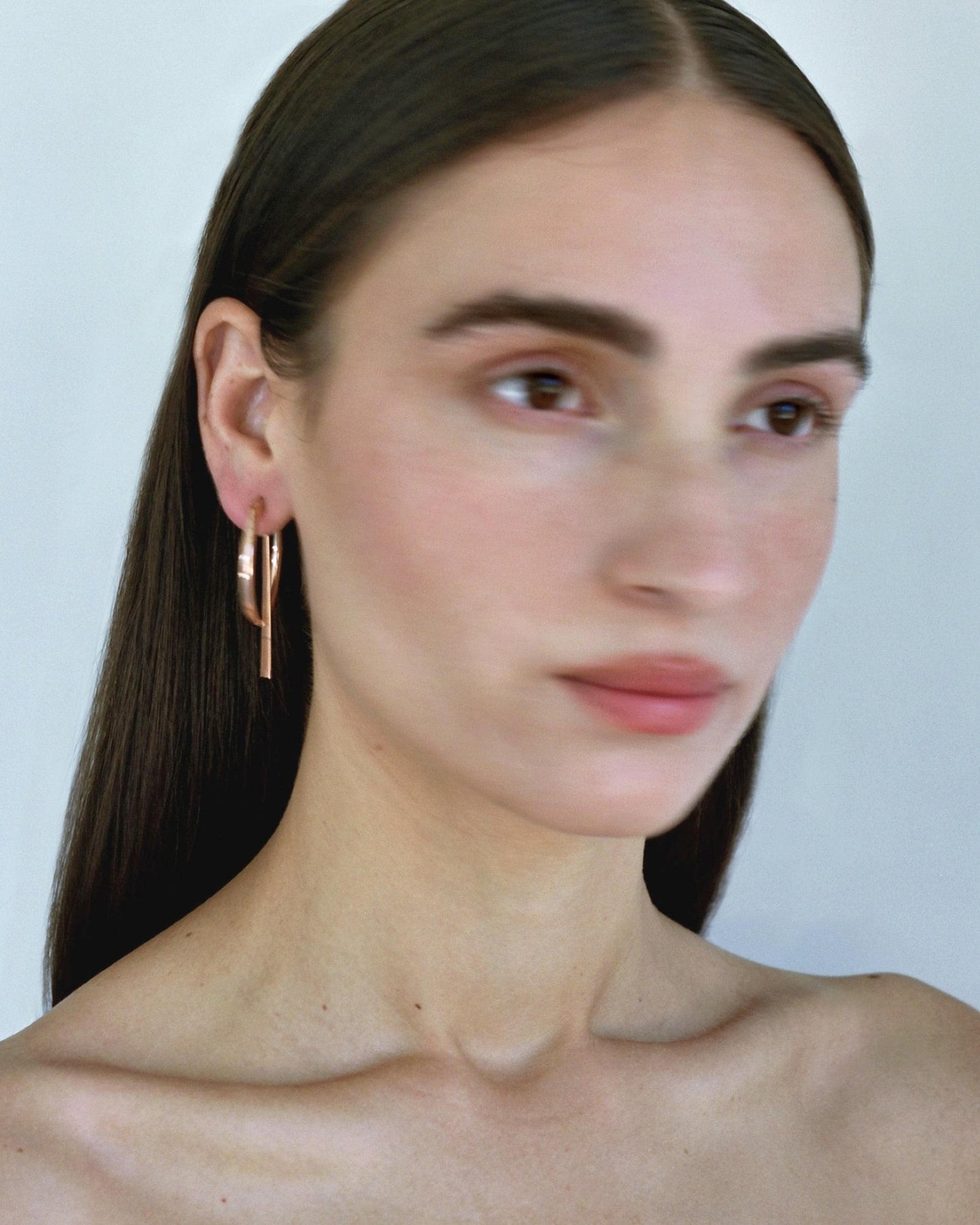 Rose Gold Hoop Earrings | 14k Gold Earrings | JACLYN GARCÍA SUÁREZ Jewelry