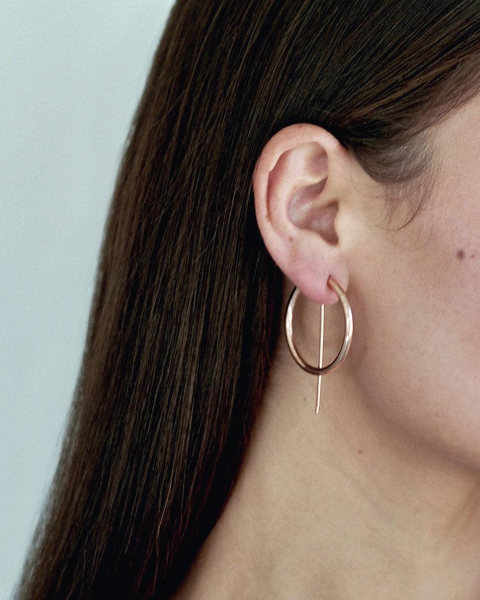 Rose Gold Earrings | Hoop Earrings | JACLYN GARCÍA SUÁREZ Earrings