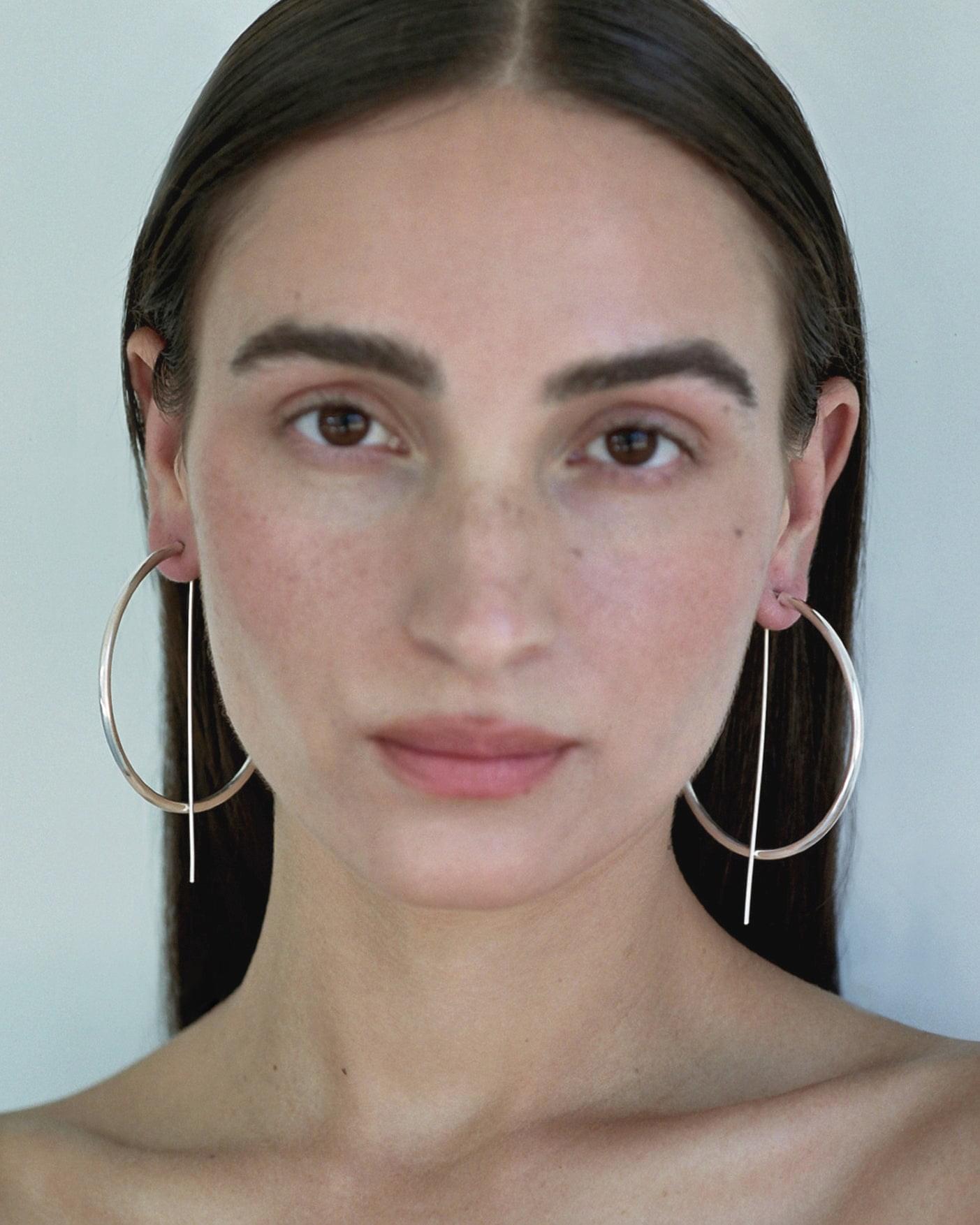 Large 14k gold hoop on sale earrings