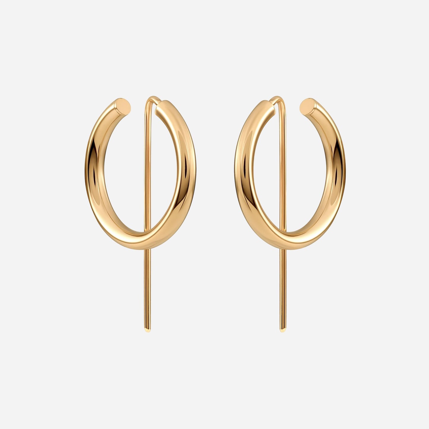 Gold Small Hoop Earrings | 14k Gold Earrings | Elegant Earrings | JACLYN GARCÍA SUÁREZ Jewelry
