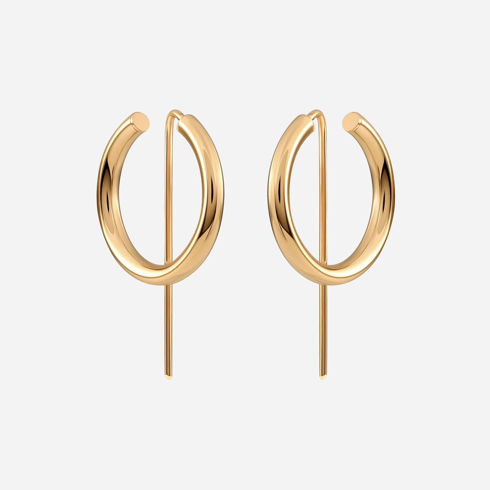 Gold Small Hoop Earrings | 14k Gold Earrings | Elegant Earrings | JACLYN GARCÍA SUÁREZ Jewelry