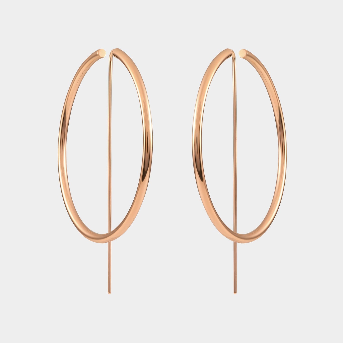 Rose Gold Large Hoop Earrings | Large Hoops | Oversized Earrings | JACLYN GARCÍA SUÁREZ Jewelry
