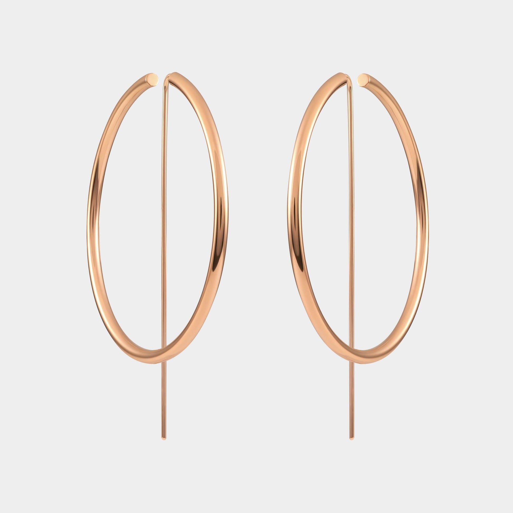 Luxury Fashion Hoop Earrings Style L2 - Rose Gold