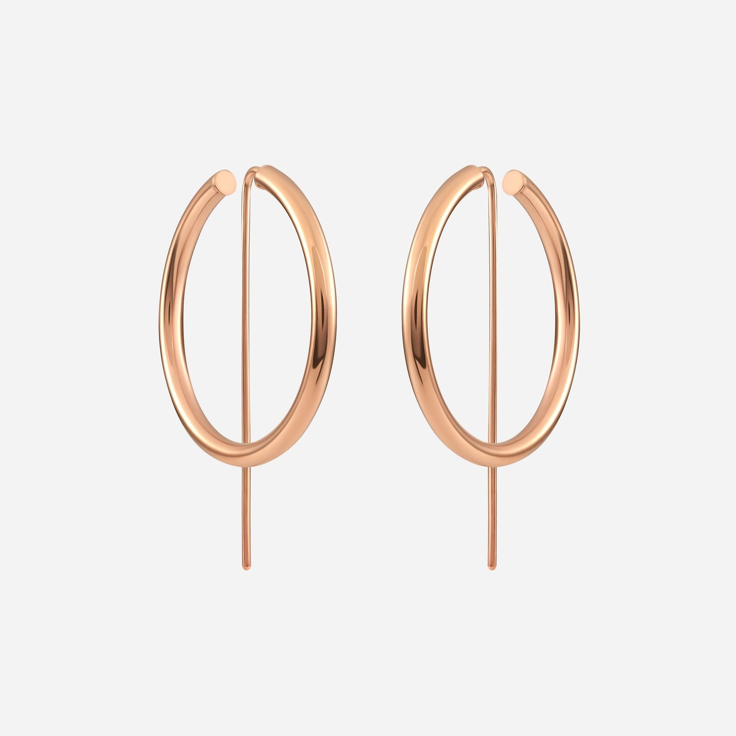 Rose Gold Hoop Earrings | Post Earrings | Womens Earrings | JACLYN GARCÍA SUÁREZ 