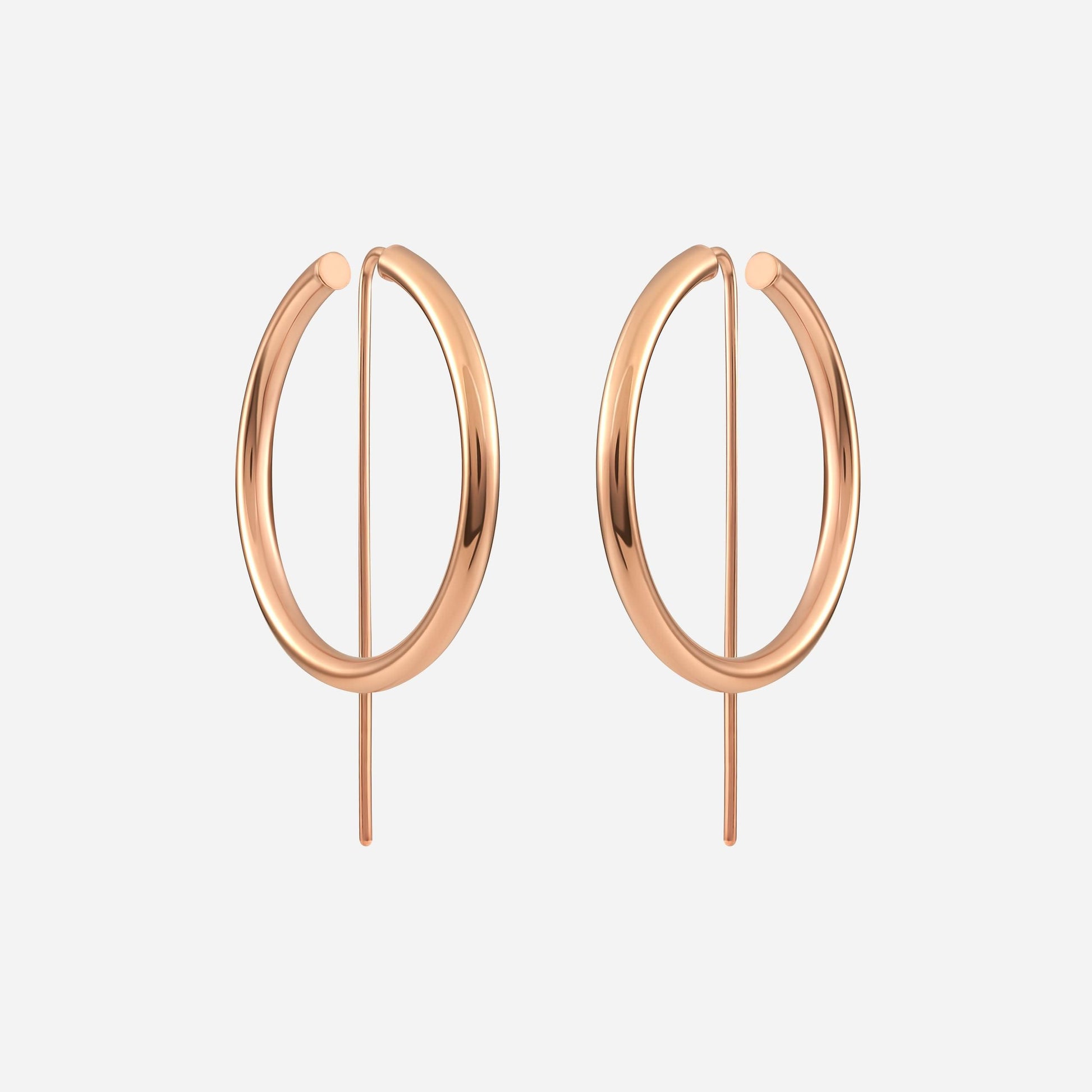 Rose Gold Hoop Earrings | Post Earrings | Womens Earrings | JACLYN GARCÍA SUÁREZ 